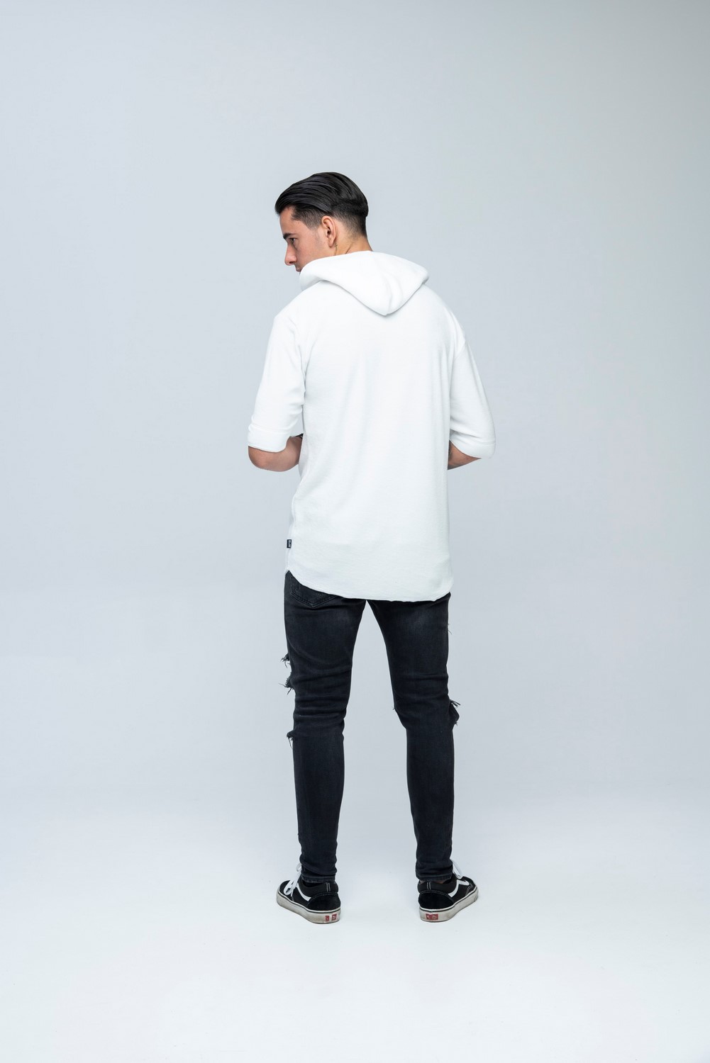 SS Hoodie Towel Tee White