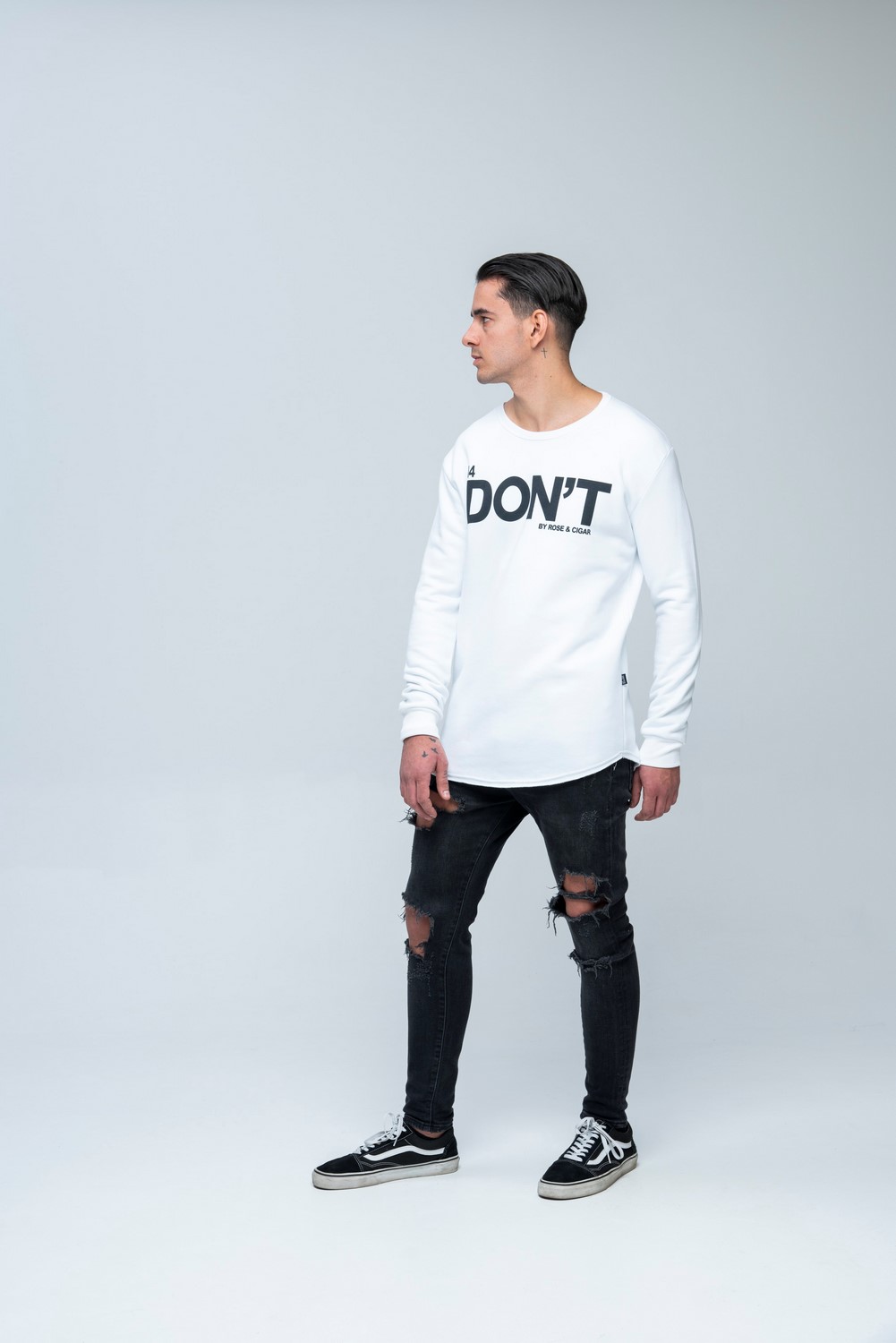 DON'T LS Sweat White