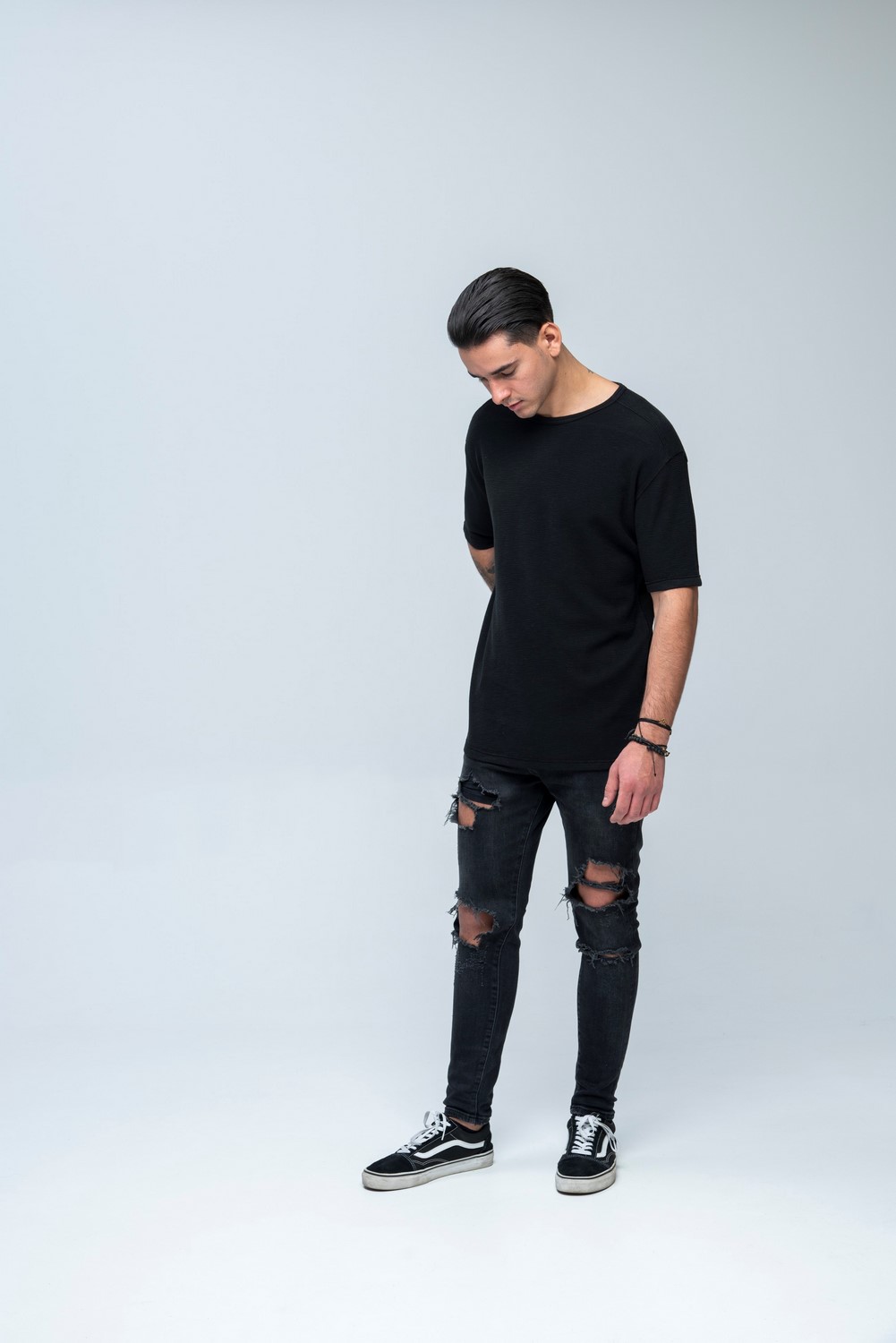 SS Waffle Tee Black