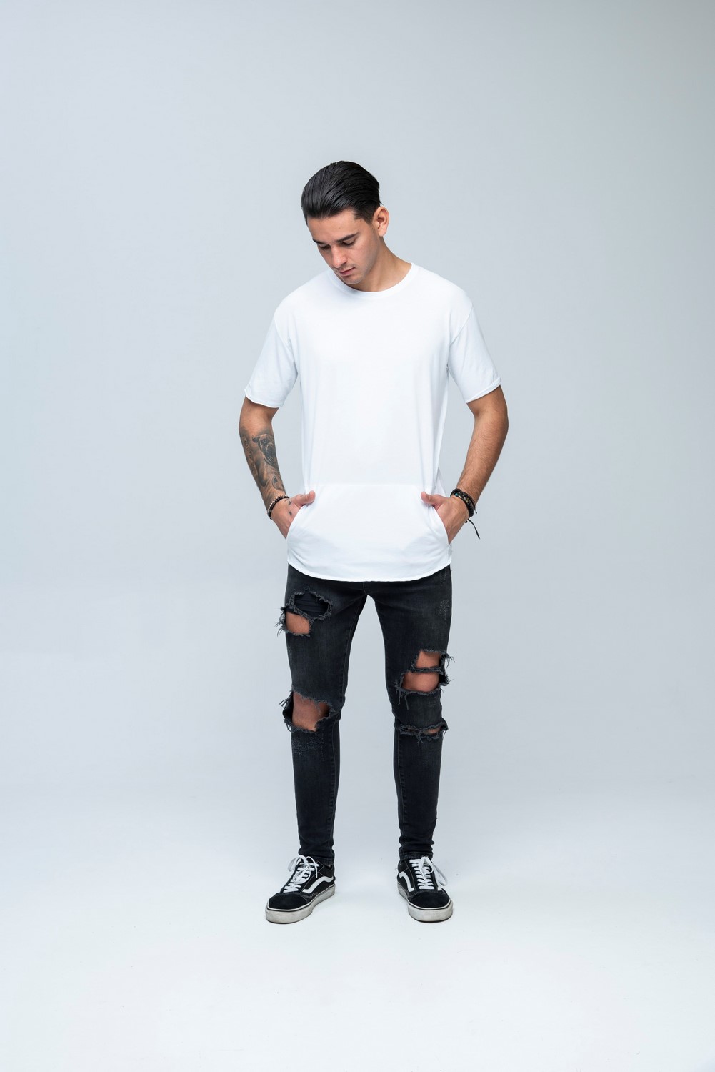 SS Carbon Pocket Tee White