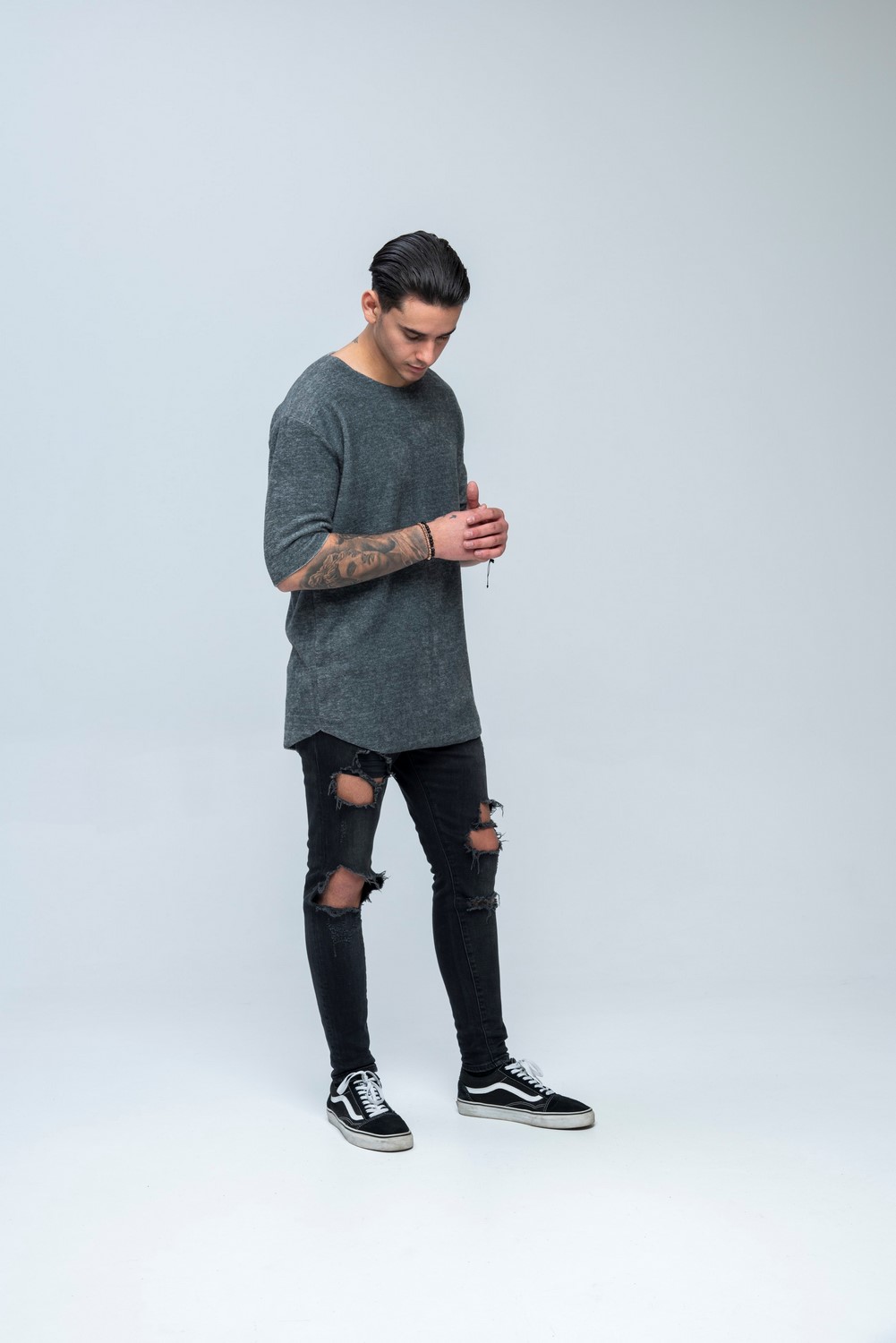 SS Velour Sweat Grey