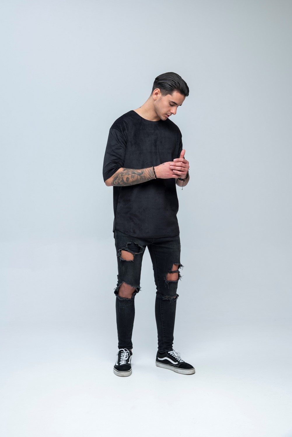 SS Velour Sweat Black