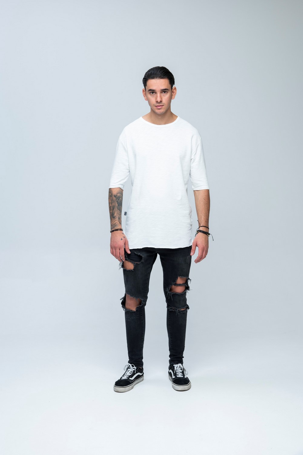 Sweat Slub 3/4 Tee White