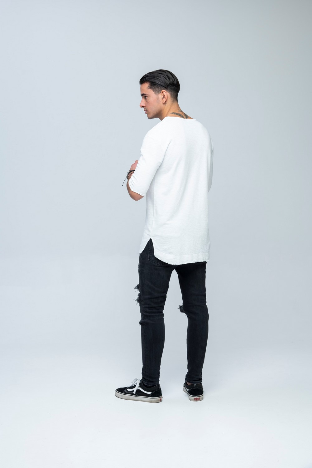 Sweat Slub 3/4 Tee White